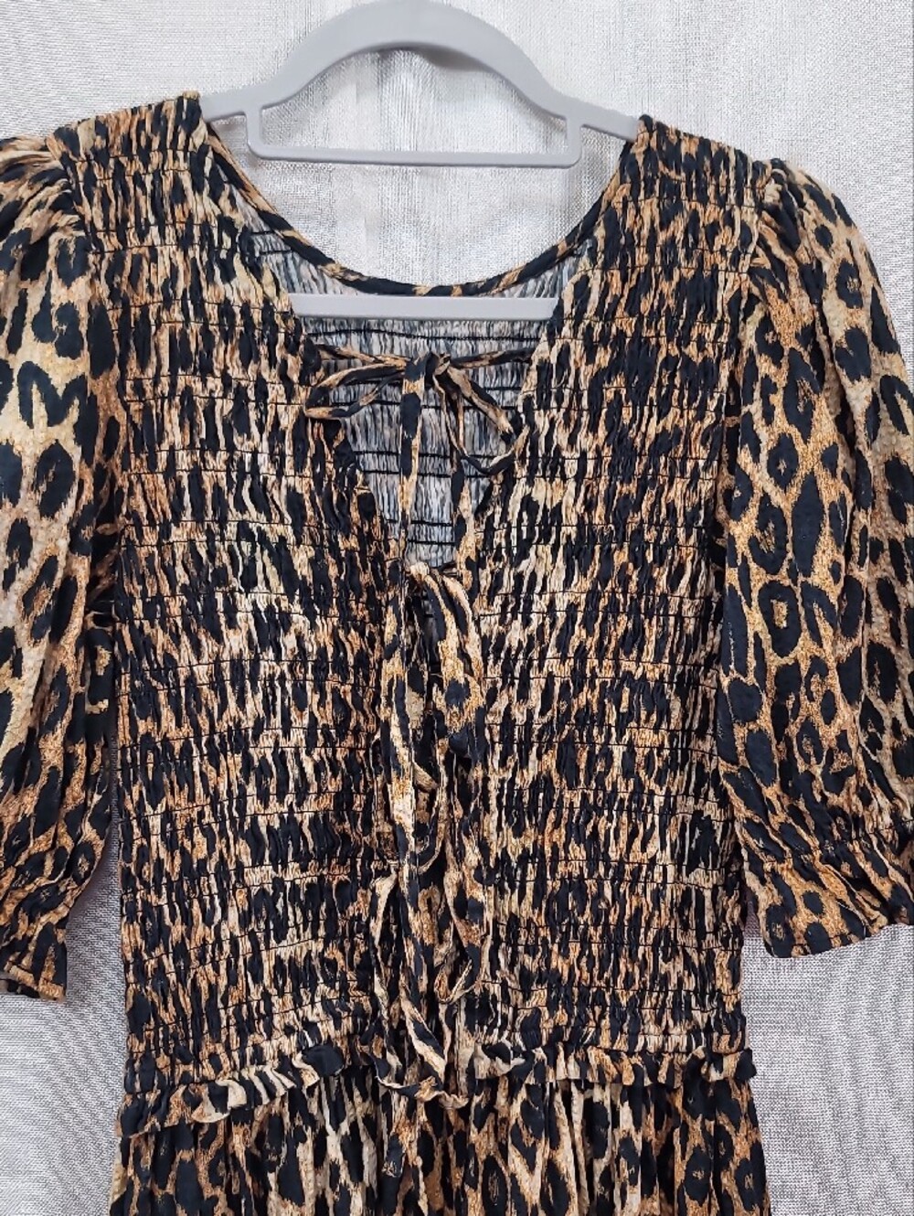 Damson Madder Bluebelle Leopard Print  Midi Dress Size 12 - Picture 5 of 12
